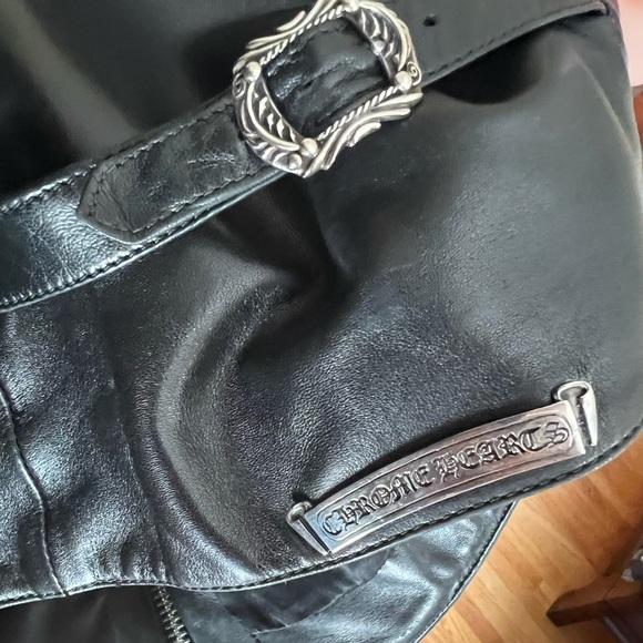 100% Authentic Chrome Hearts Leather Vest (Size M) - Picture 3 of 4